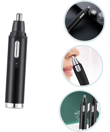 Minkissy Nose Hair Trimmer Set for Men - Household Hair Scissors in Black | Compact ABS Design 14x3x3CM - International Shipping Available - Buy Online on GoSupps.com