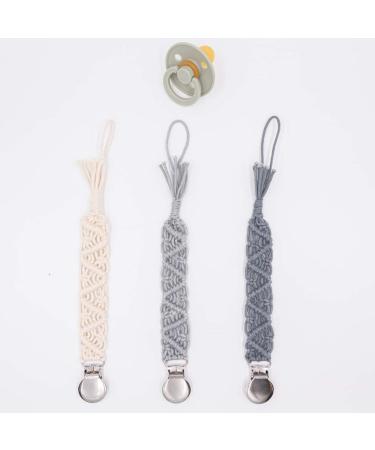 Vintage Crochet Pacifier Clip | Cotton Tassel Baby Teething Toy | Newborn Pacifier Chain - Buy Online on GoSupps.com