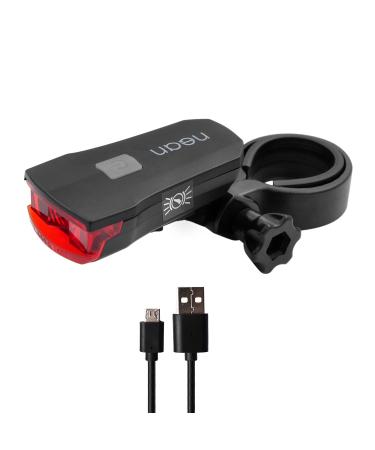 NEAN bike battery LED rear light with brake display rear light with brake light bicycle light with STVZO approval outdoor reflecting rear lamp 6 candela red