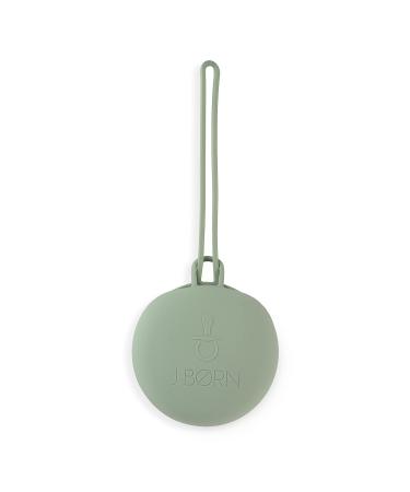 J.B rn Silikon Schnulleretui |Silicone pacifier box for on the go |Easy to clean pacifier holder |Pacifier storage |Pacifier box for up to 3 pacifiers (Sage)