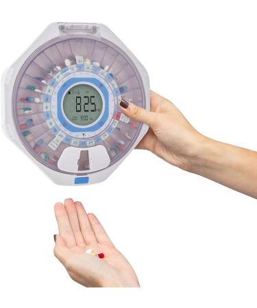 Yssevlon WiFi Automatic Pill Dispenser 28-Day Organizer Up to 9 Doses Per Adjustable Light/Sound Alarms for Prescriptions 1 PCS - Buy Online on GoSupps.com