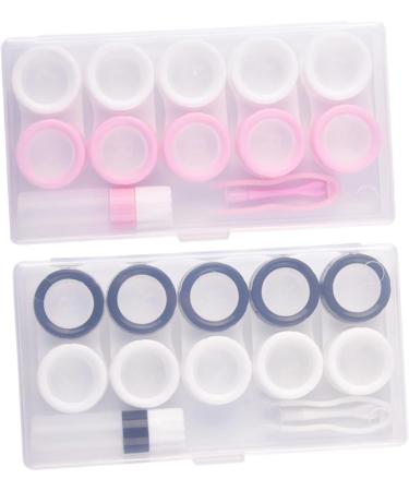 Buy Solustrie 10-Slot Colored Contact Lens Storage Box - Travel Case & Organizer | Durable PP White Macaron Design - Buy Online on GoSupps.com