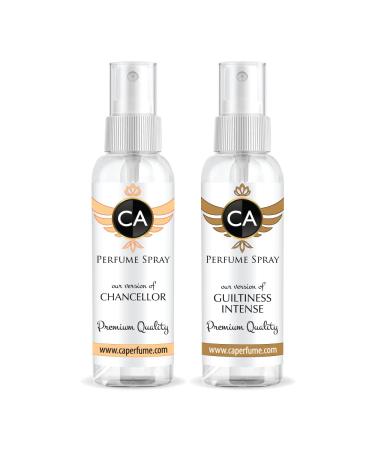CA Perfume Impression of (Chancellor + Guiltiness Intense For Women) Travel Size Sample Fragrance Refillable Atomizer Long Lasting Eau de Parfum (Cologne) Sprayer / 2 Fl Oz/ 60 ml Chance + Guilty Intense For Women
