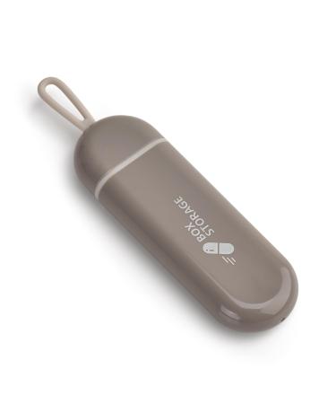 Tablet box Pill dose Pill dose Small for on the go pill box for vitamins medication pills good tightness maintaining medical properties.(Gray white)