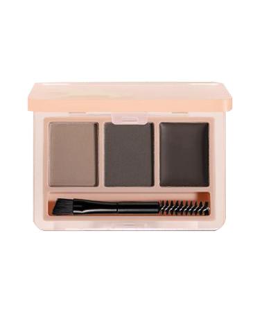 Eyebrow Powder Kit with Brush | Cosmetics Makeup Kit - Eyebrow Powder Sculpting Kit with Built-in and Brush Long-Lasting Brow Beauty Waterproof Compact Eyebrow Shaper Set for Women Tea Gray