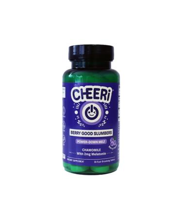 Cheerific Berry Good Slumbers Melt Sleep Support Supplement with Melatonin Magnesium and Chamomile