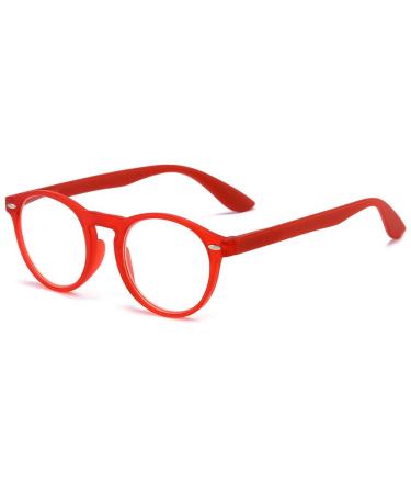 Vevesmundo retro reading glasses women men vintage reading aid visual aid workplace glasses nerd glasses horn glasses with starch 1 piece of red 2.5 dioptries