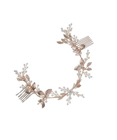 DOITOOL Bride Wedding Hair Comb Flower Girl Hair Accessories for Wedding Hair Accessory for Women Girls Hair Accessories Bridesmaid Hair Accessories Women Hair Accessories Leaves Dress
