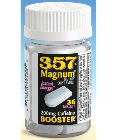 357 Magnum Dietary Supplement 200mg Caffeine Booster 36/ct Bottle 3pack