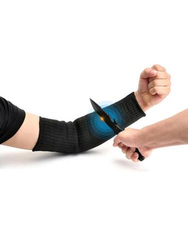 Singparted sleeves Kevlar Sleeve Arm Protection Arm Protection Sleeve Anti-Cut Black 1 pair of ARM Guard Bracer Cut Resnains Heat-resistant Sleeves Anti safety bracelet for garden cuisine