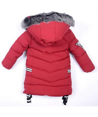 Odziezet Baby Boy Hooded Down Coat | Kids Winter Jacket (1-2 Years, Red) - Buy Online on GoSupps.com