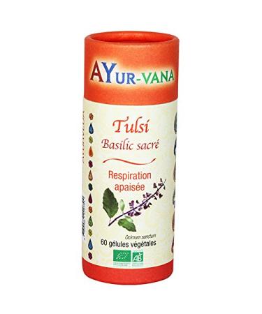 Ayur-Vana Tulsi Organic Pill Box of 60 Capsules