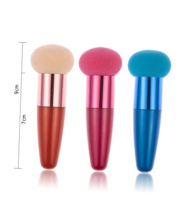 Mushroom Facial Foundation Sponges | 3pc Travel Set | Powder Puff & Brushes for Flawless Makeup Application - Buy Online on GoSupps.com