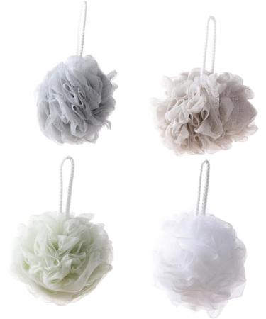 FRCOLOR 4pcs Super Soft Shower Loofah Sponges - Thick Bathing Balls for Home & Spa - Ideal for Gentle Cleansing & Exfoliation - Buy Online on GoSupps.com
