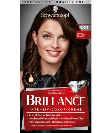 Schwarzkopf Brillance Intensiv Dark Cream Brazn (880) - Buy Online on GoSupps.com