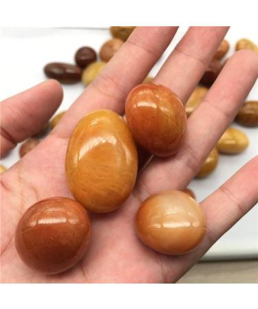 Natural Crystals Stone Golden Silk Jade Tumbled Stones for Christmas Decorations - (Color: Yellow Size: approx20-30mm) - Buy Online on GoSupps.com