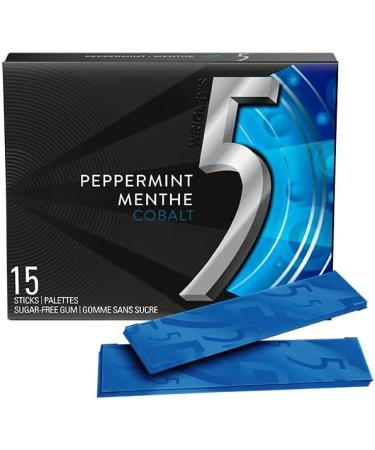 5 GUM Peppermint-Cobalt Flavoured Sugar Free Chewing Gum 15 Sticks 3 Packs - Buy Online on GoSupps.com