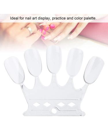 4 Colors Nail Color Card - 50 pcs Nail Art Practice Tips for Manicure and Polish Gel Display (3# Transparent) - Buy Online on GoSupps.com