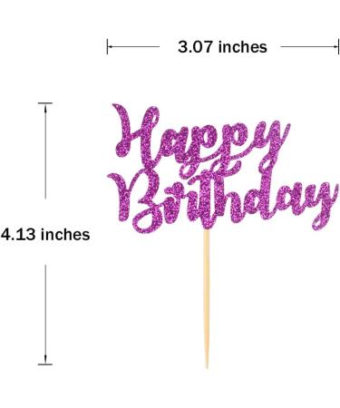 Donoter 24 Pcs Happy Birthday Cupcake Toppers Cake Picks for Birthday Party Decoration Supplies 6 Colors Multicolor - Buy Online on GoSupps.com