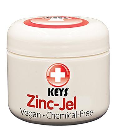 Keys Zinc Jel Vegan Chemical-Free All Natural Pure Organic Jellied Avocado Oil for Rashes Rosacea and Skin Irritation 6% Uncoated Zinc Oxide No Petrolatum 2 ounces