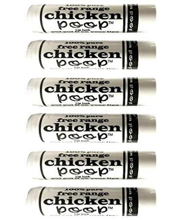 Chicken Poop Lip Balm Simone Chickenbone 100% Natural Moisturizer for Dry Chapped Lips 0.15 oz (Original) Pack of 6 0.15 Ounce (Pack of 6)