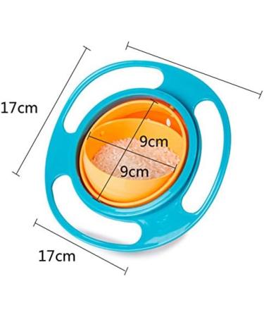 Itian Children's Plate & Bowl - 360 Rotating Anti-Pouring Baby Feeding Shells - Blue - Buy Online on GoSupps.com