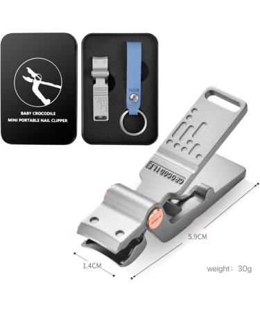 Ultra Compact Nail Clippers for Outdoor - Sharp Toenail Clipper for Thick Nails Premium Steel Nail Cutter Safe Trimmer with Catcher for Traveling Home Office - Buy Online on GoSupps.com