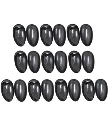 10 Pairs Black Plastic Hair Dye Earmuffs Ear Protectors Salon Hair Coloring Ear Cover Pads Caps Shields Hairdressing Professional Earmuff for Home Barber Shop Dyeing