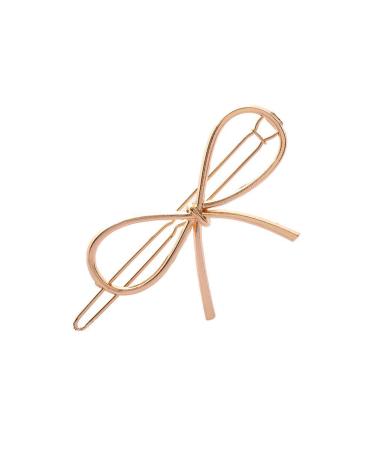 1 Pcs Temperament Minimalist Bow Clip Hairpin Hair Jewelry Gold Convenient And Practical