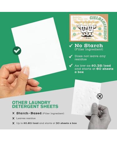 Eco-Friendly Laundry Detergent Sheets Set - 60 Sheets Fresh Scent for Home Travel & Camping | Perfect for Underwear & Bras - Buy Online on GoSupps.com
