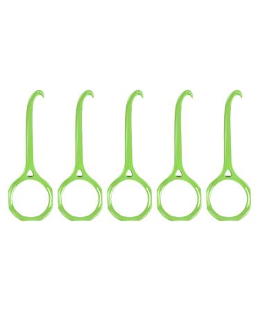 Washranp 5 pieces tooth hook slide -resistant ring hold easy to clean jaw -friendly extractor invisible teeth aligner removal tools dental care green