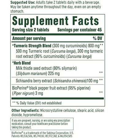 Buy MegaFood Turmeric Strength for Liver - 90 Tablets | Natural Liver Support - Buy Online on GoSupps.com