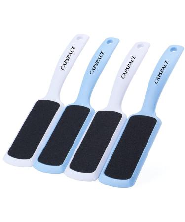 4 Pcs Pedicure Foot Rasp Foot File Callus Remover Dead Skin & Double-Sided Foot Scrubber Foot Files Kit Heel Scraper Foot Scrub Care Tool to Remove Rough Cracked Corns Smoothing Hard Skin 4 Count (Pack of 1)