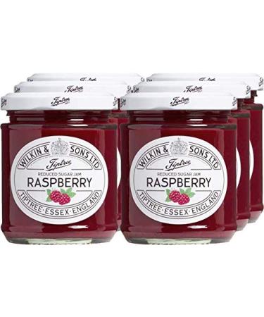 Wilkin & Sons Tiptree Raspberry Reduced Sugar Jam / 6 x 200g jars/Vegetarian Vegan Coeliac friendly/Gluten-Free/Made in the UK