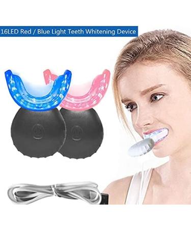 32LED Inductive Charging Teeth Whitening System - Accelerated Bleaching Trays Kit with 32 LED Lights (Black) - Buy Online on GoSupps.com