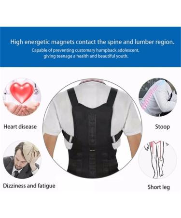 YMGSCC Adjustable Magnetic Posture Back Support Corrector Belt Band Brace Shoulder Lumbar Strap(XL) X-Large B - Buy Online on GoSupps.com