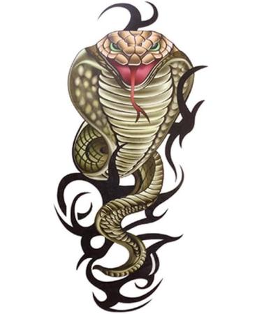 Waterproof Temporary Tattoos Temporary Tattoos Cool waterproof tattoo sticker green cobra - Buy Online on GoSupps.com