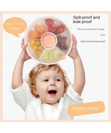 Grendly Snack Spinner for Kids - Rotatable Melonic Sweets & Seeds Organizer - Coral Pink Snack Container - Buy Online on GoSupps.com