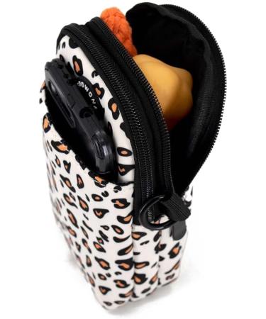 COOWOON GASSI BACK DOG Crossbody Bag - Dog Walking Essential with Poop Bag Dispenser Ideal for Toys & Accessories - Stylish White Leopard Design - Buy Online on GoSupps.com