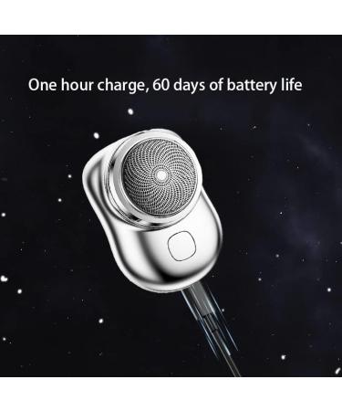 Mini Electric Shaver- Portable Men Electric Shaver USB Rechargeable Men Grooming Razor Pocket Size Mini Shaver Washable for Travel (Silver) - Buy Online on GoSupps.com