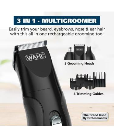 W.AHL All-in-One Rechargeable Beard & Mustache Trimmer for Men - Precision Grooming Tool in Black | International Shipping Available - Buy Online on GoSupps.com