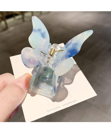 Butterfly hair clips hair clips glitter mussel marble marble leopard hair catcher jaw clamp hair jaw clips hair styling accessories hair jewelry for women girls blue