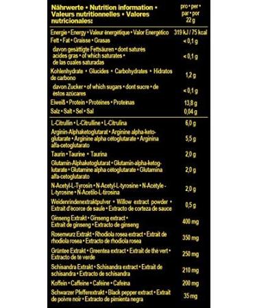 Ironmaxx Upper Zero Lemon 440g | Sugar-Free Training Booster with L-Citrulline L-Arginine Taurine L-Glutamine & Green Tea Extract | 200mg Caffeine per Serving | International Shipping Available - Buy Online on GoSupps.com