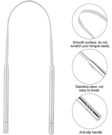 Buy Donfafecuer 304 Stainless Steel Tongue Scraper - Portable Oral Care Tool for Optimal Hygiene (Silver) - International Shipping Available - Buy Online on GoSupps.com