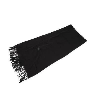 Trisar heated scarf 3 temperature settings zip pocket plush light USB-heated scarf soft for the interior black