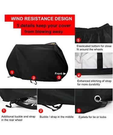Kotivie Waterproof Lockable Bicycle Cover for 1-3 Bikes | Sun Protective & Foldable | Double Buckle Straps - Buy Online on GoSupps.com