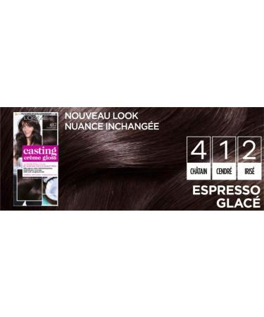 L'Or al Paris Casting Cr me Gloss Tone-on-Tone Hair Color - Ammonia Free - Iced Espresso (412) - Buy Online on GoSupps.com