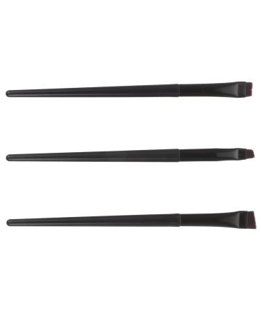 Hemoton 3pcs Eyeliner Brush Eyebrow Brush Dual-use Brush Cosmetic Brush Makeup Brush Thin Eyeliner Brush Creative Brush Flat Brush Makeup Angled Eyebrow Brush Makeup Tool Eye Liner Brush