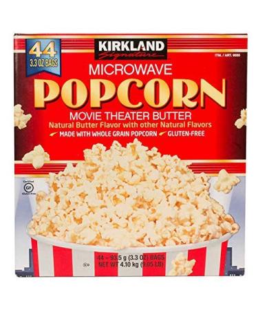 Kirkland Signature Microwave Popcorn, 3.3 oz, 44 Count (Family Bundle) 1 Count (Pack of 44)