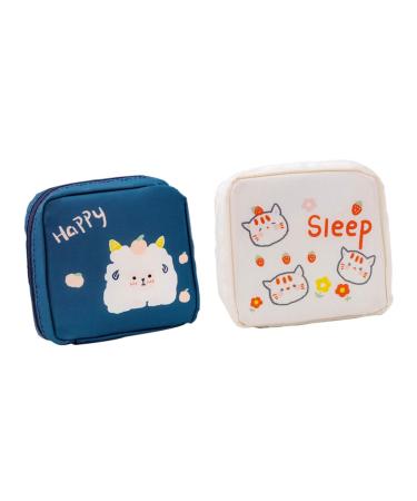 Gleavi 4 pieces of storage bags for women's bandages tampon bag women wallet women bands Storage bag menstrual pad storage bag bags for menstrual pillows package